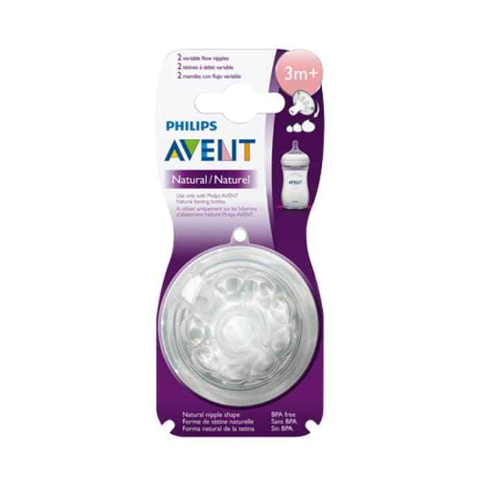 Philips Avent Natural Teat One Slot Variable Flow 3m+