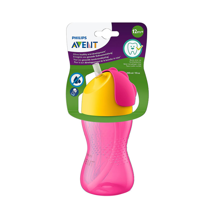 Philips Avent Straw Cup Pink (300ml)