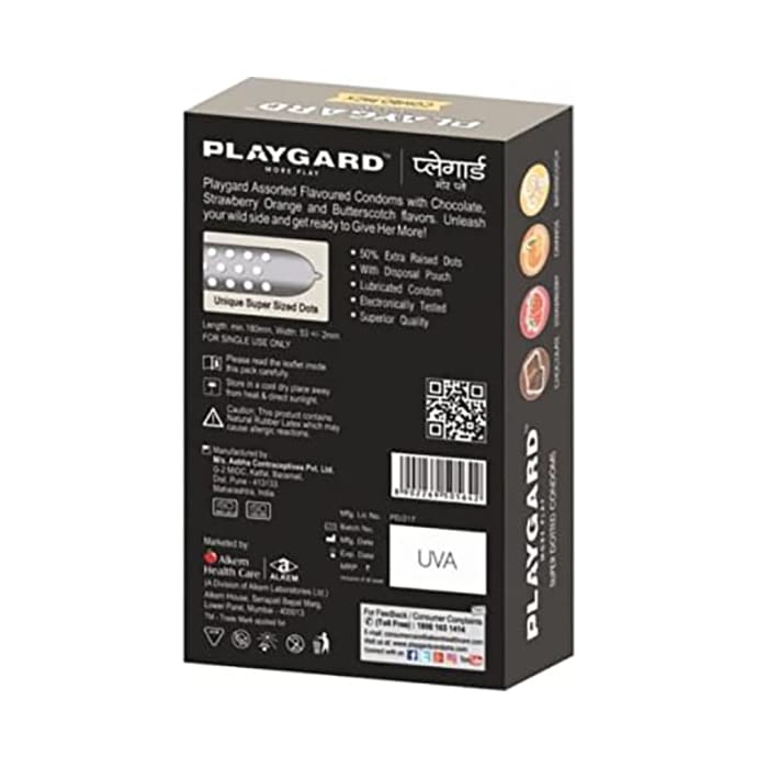 Playgard more play super dotted combo pack condom pack of 2