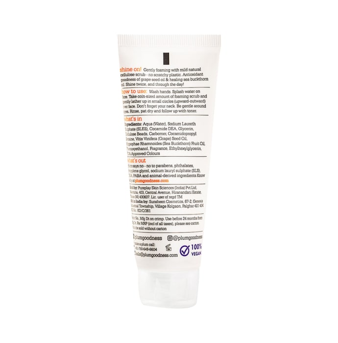 Plum Grape Seed & Sea Buckthorn Mild Foam Scrub (75ml)