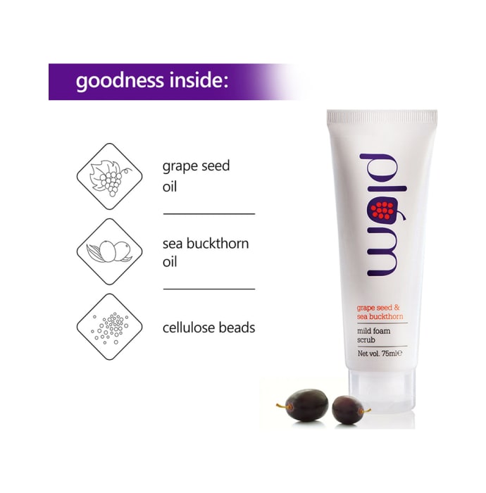 Plum Grape Seed & Sea Buckthorn Mild Foam Scrub (75ml)