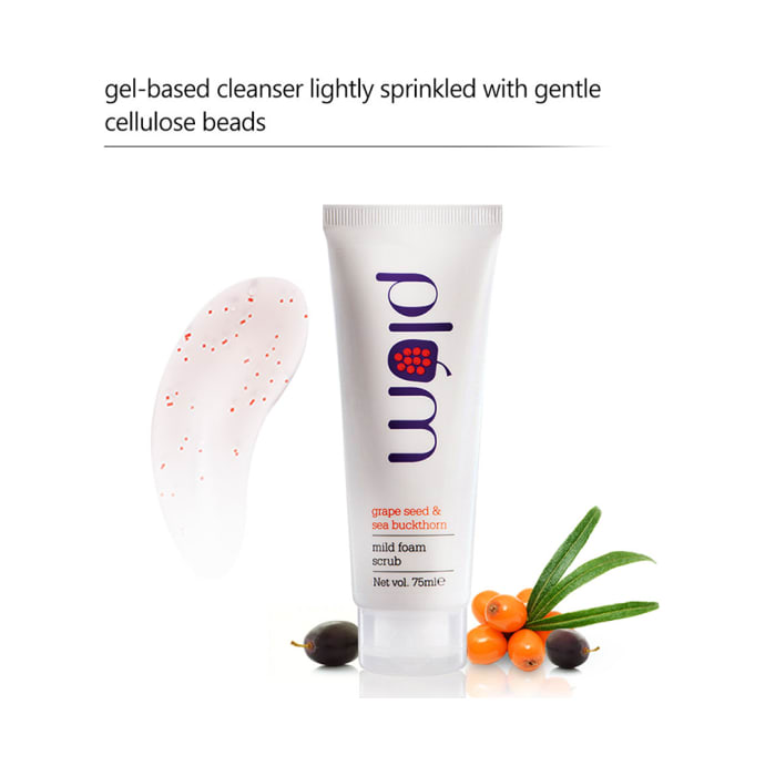 Plum Grape Seed & Sea Buckthorn Mild Foam Scrub (75ml)