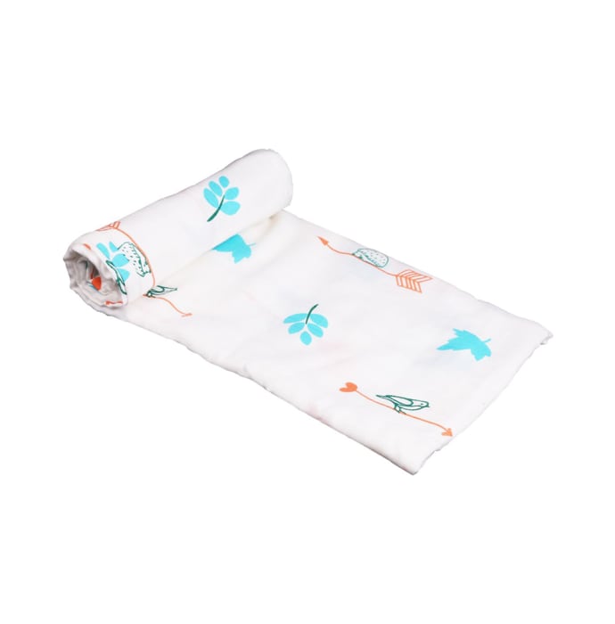 Polka Tots Organic Cotton Swaddle / Wrap Bird Print