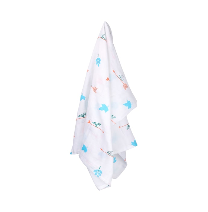 Polka Tots Organic Cotton Swaddle / Wrap Bird Print