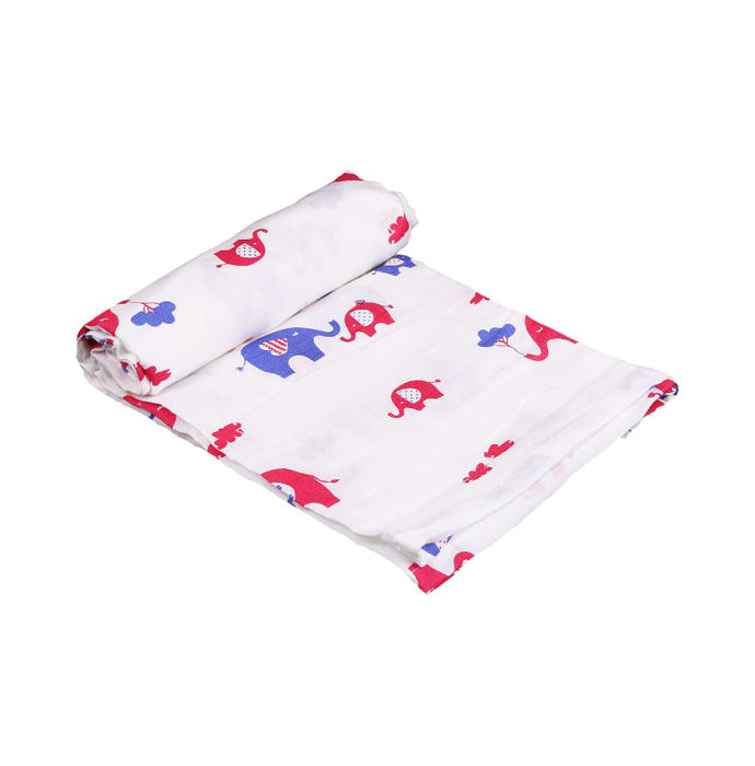 Polka Tots Organic Cotton Swaddle / Wrap Elephant Print