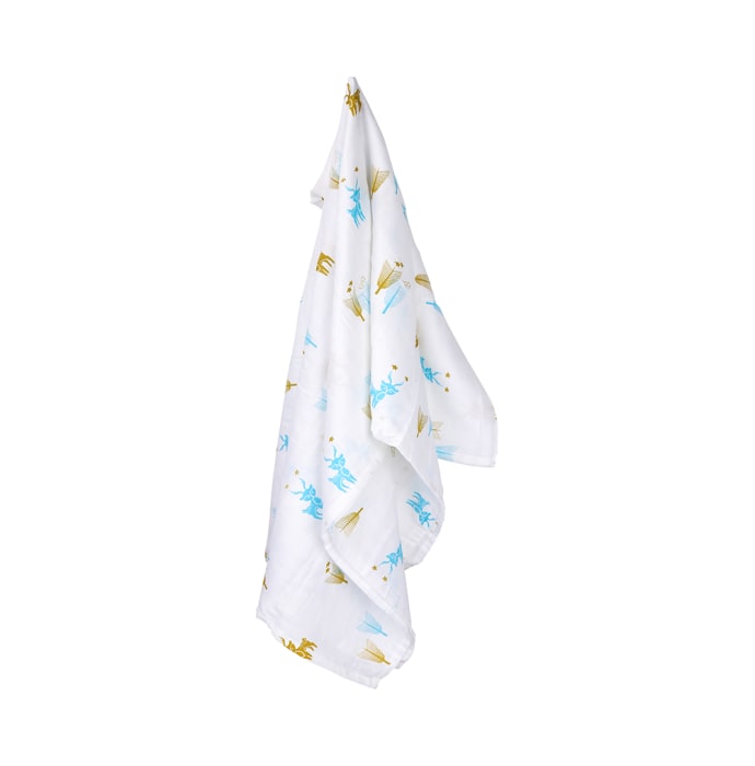 Polka Tots Organic Cotton Swaddle / Wrap Reindeer Print