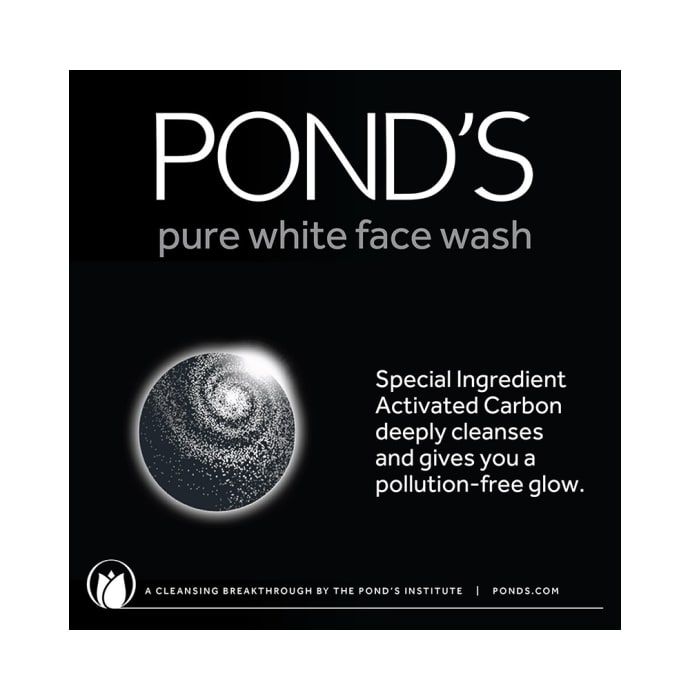 Pond's Pure White Face Wash with Activated Charcoal (100gm)