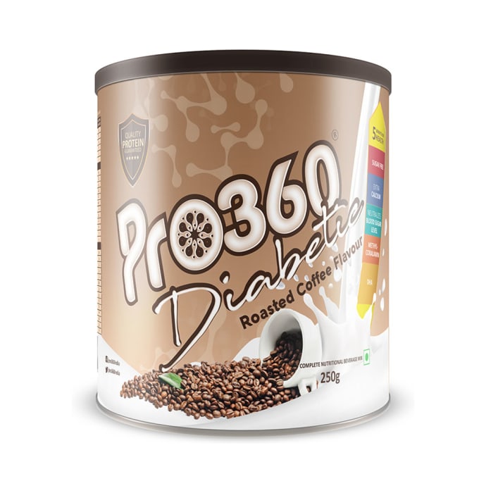 Pro360 Diabetic Nutritional Protein Drink Roasted Coffee (250gm)