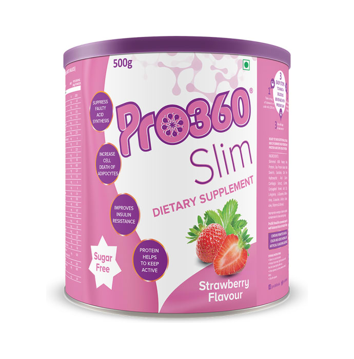 Pro360 Slim Strawberry Sugar Free (500gm)