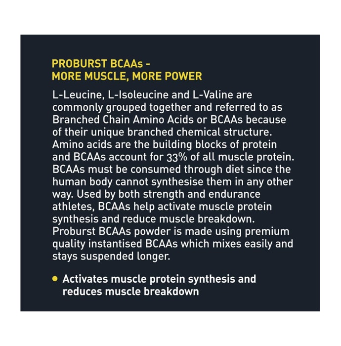 Proburst BCAA Powder Unflavoured (250gm)