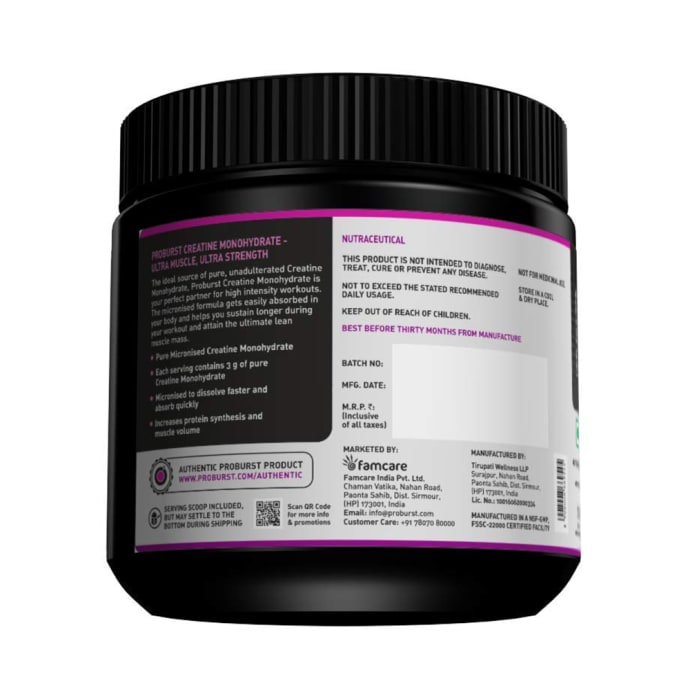 Proburst creatine monohydrate powder