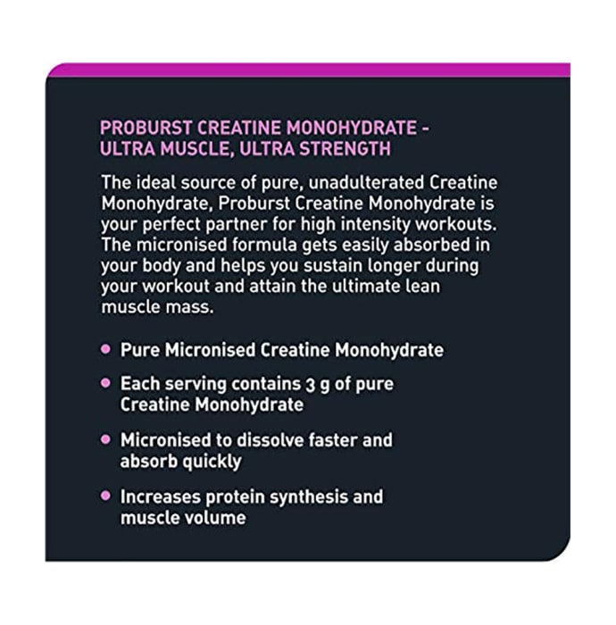 Proburst creatine monohydrate powder