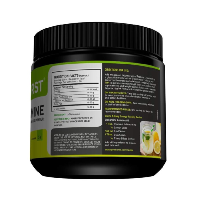 Proburst l-glutamine powder