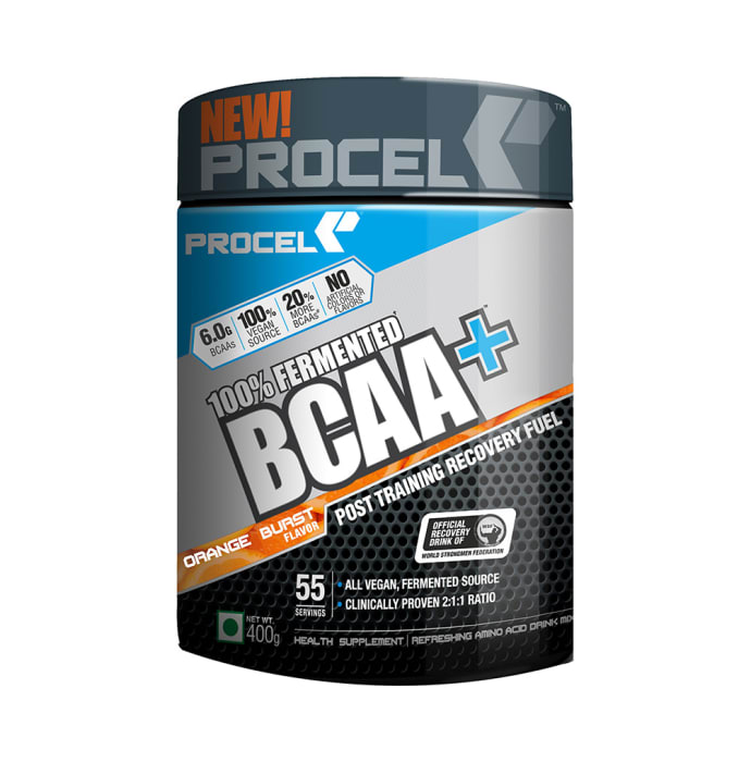 Procel 100% Fermented BCAA+ Powder Orange Burst (400gm)