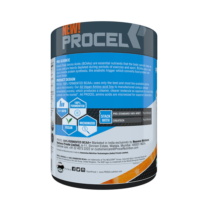 Procel 100% Fermented BCAA+ Powder Orange Burst (400gm)