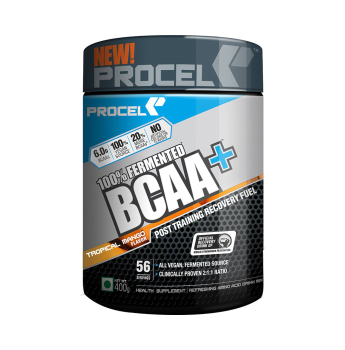 Procel 100% Fermented BCAA+ Powder Tropical Mango (400gm)