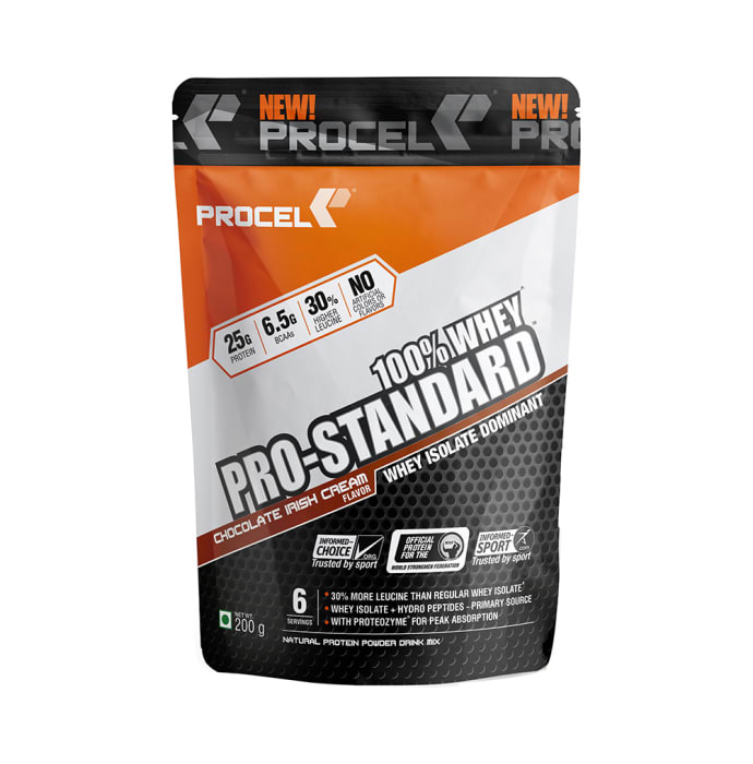 Procel 100% Whey Pro-Standard Whey Isolate Dominant Powder Chocolate Irish Cream (200gm)