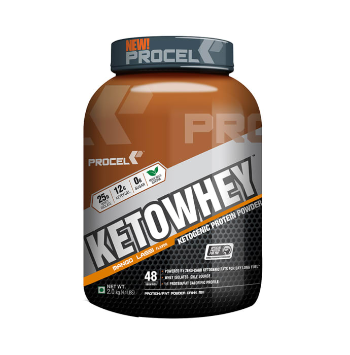 Procel Ketowhey Ketogenic Protein Powder Mango Lassi (200gm)