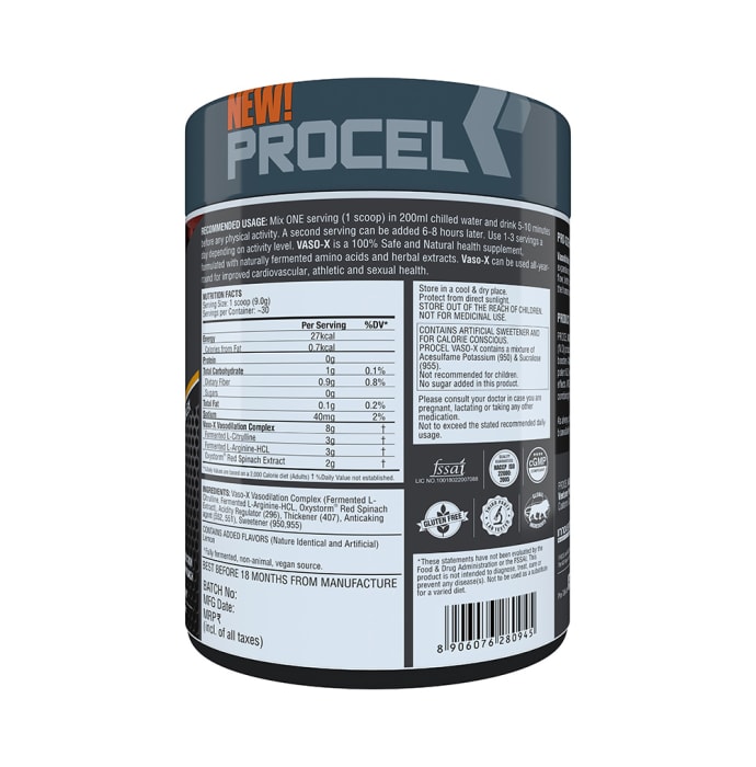 Procel Vaso-X Powder Lemon Ice Tea (300gm)