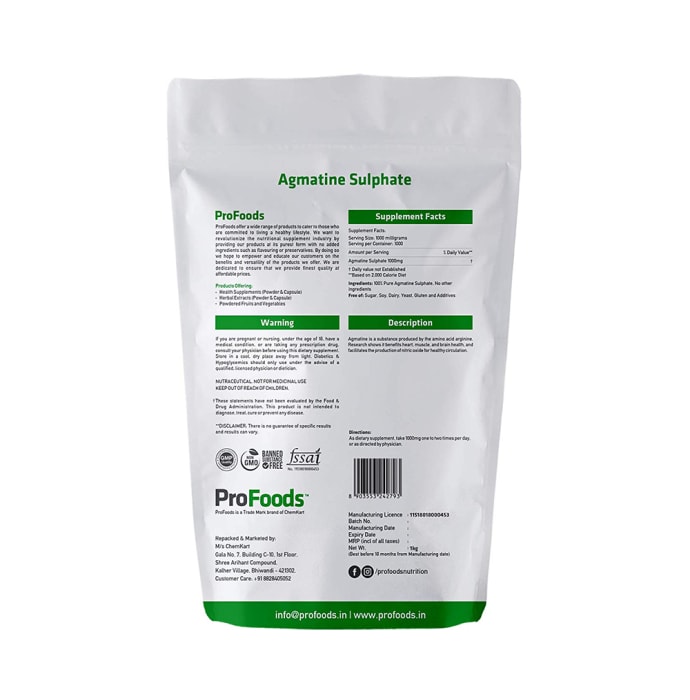 ProFoods Agmatine Sulphate (125gm)