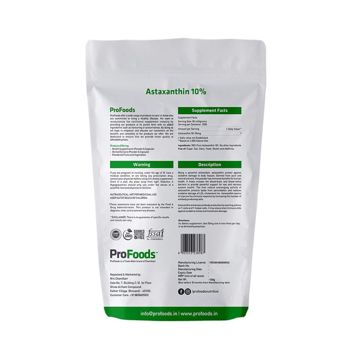 ProFoods Astaxanthin 10% (125gm)