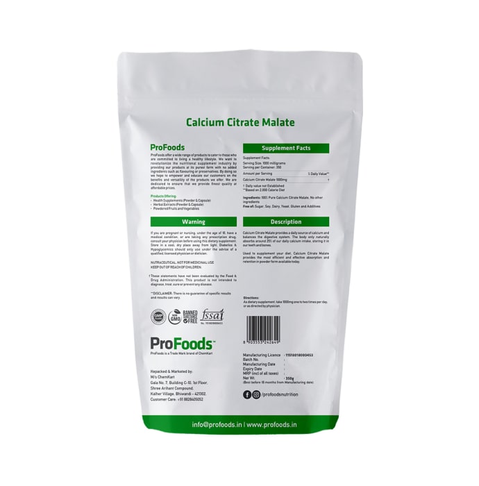 ProFoods Calcium Citrate Malate (125gm)