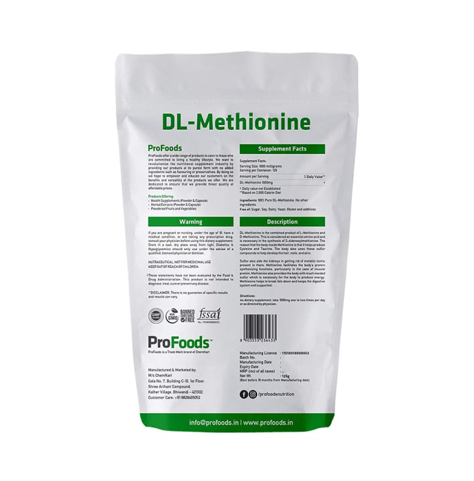 ProFoods DL-Methionine Powder (125gm)