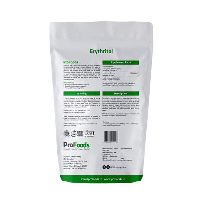 ProFoods Erythritol (125gm)