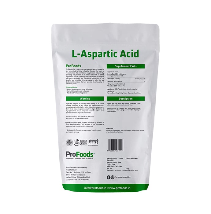 ProFoods L-Aspartic Acid (125gm)