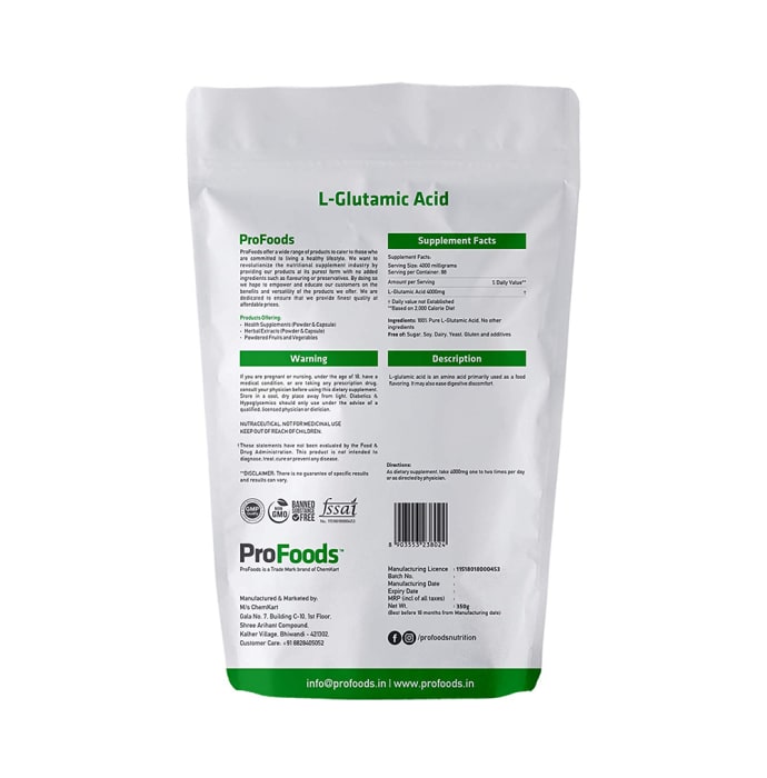 ProFoods L-Glutamic Acid (125gm)