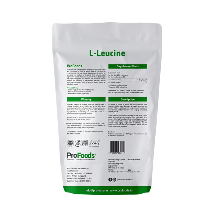 ProFoods L-Leucine Powder (125gm)