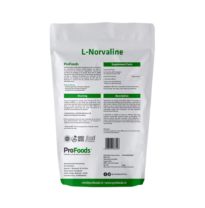 ProFoods L-Norvaline (125gm)