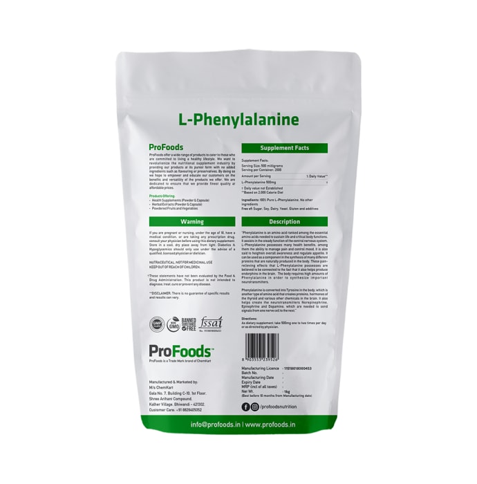 ProFoods L-Phenylalanine Powder (1kg)