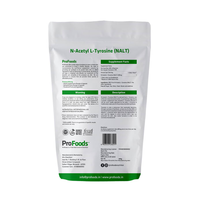 ProFoods N-Acetyl L-Tyrosine (NALT) Powder (125gm)