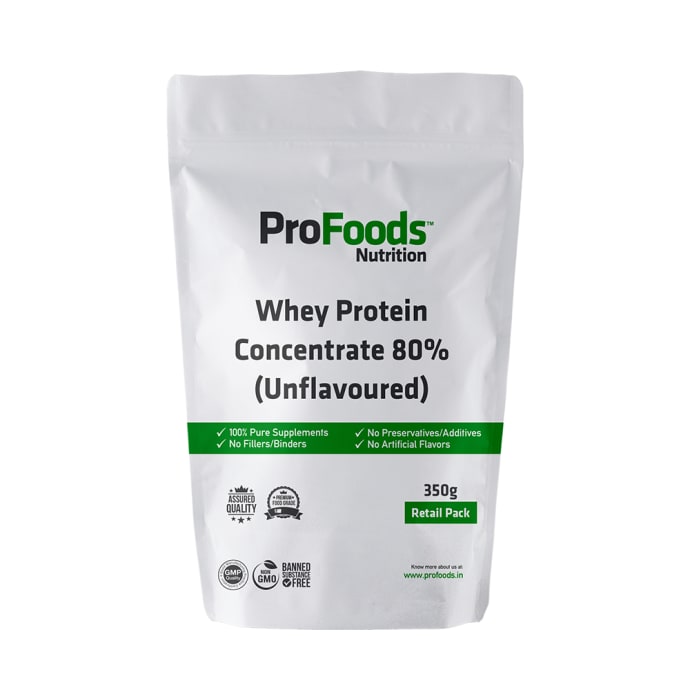 ProFoods Whey Protein Concentrate 80% (Unflavoured) Powder (1kg)