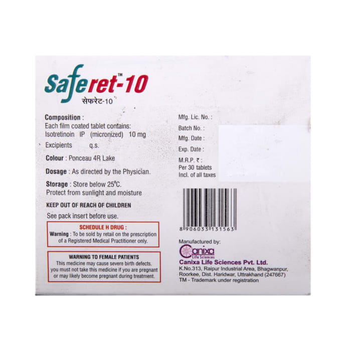 Saferet 10mg Tablet (30'S)