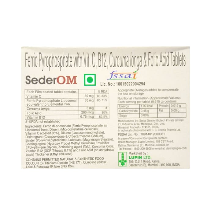 SederOM Tablet (10'S)