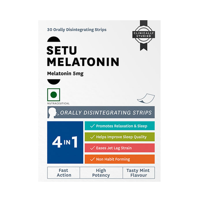 Setu Melatonin 5mg Orallly Mint Disintegrating Strip