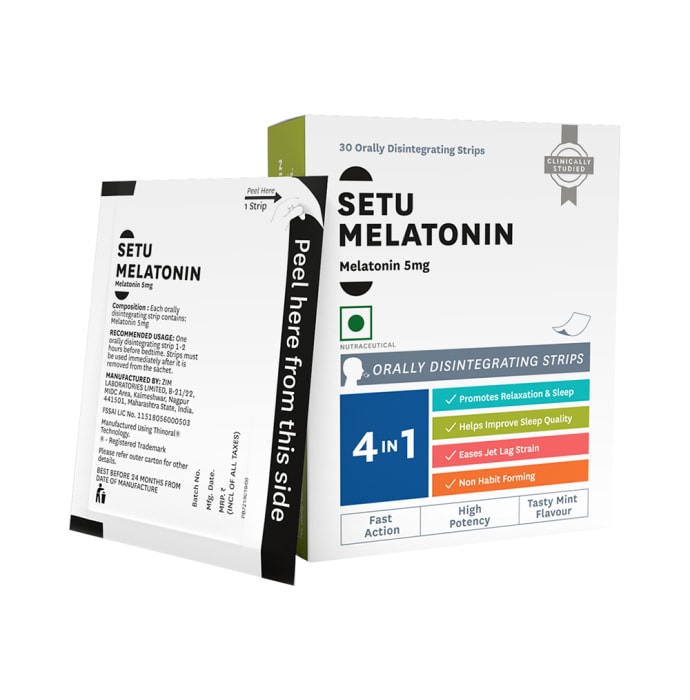 Setu Melatonin 5mg Orallly Mint Disintegrating Strip