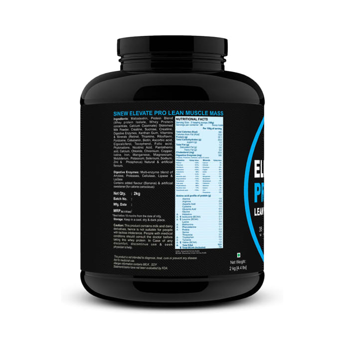 Sinew Nutrition Elevate Pro Lean Muscle Mass Banana (1kg)