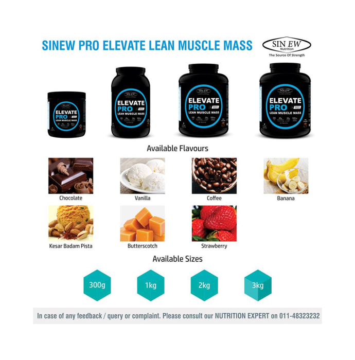 Sinew Nutrition Elevate Pro Lean Muscle Mass Butterscotch (0.66lb)