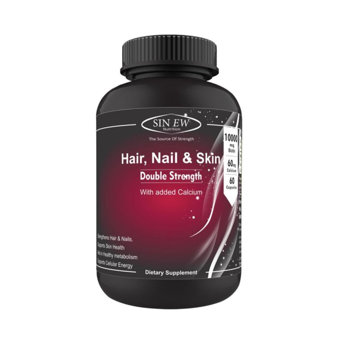 Sinew nutrition hair, skin & nails 10000mcg soft gelatin capsule (100'S)