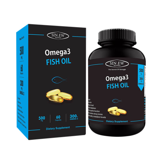 Sinew nutrition omega 3 fish oil 500mg capsule (60'S)