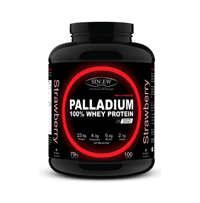 Sinew Nutrition Palladium 100% Whey Protein with Digestive Enzymes Strawberry (0.66lb)