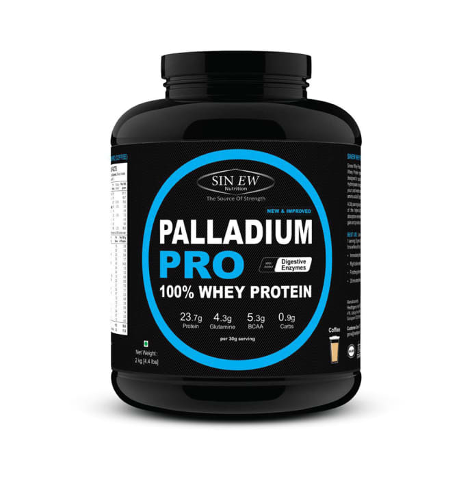 Sinew Nutrition Palladium Pro 100% Whey Protein with Digestive Enzymes Coffee (1kg)