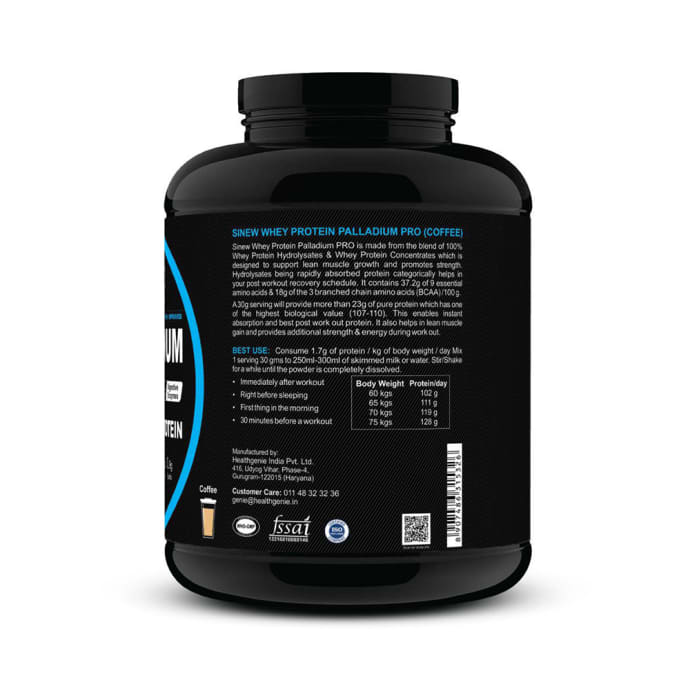 Sinew Nutrition Palladium Pro 100% Whey Protein with Digestive Enzymes Coffee (1kg)