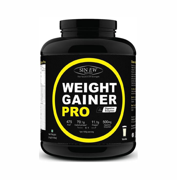 Sinew Nutrition Weight Gainer Pro with Digestive Enzymes Banana (1kg)