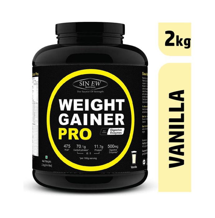 Sinew Nutrition Weight Gainer Pro with Digestive Enzymes Vanilla (1kg)