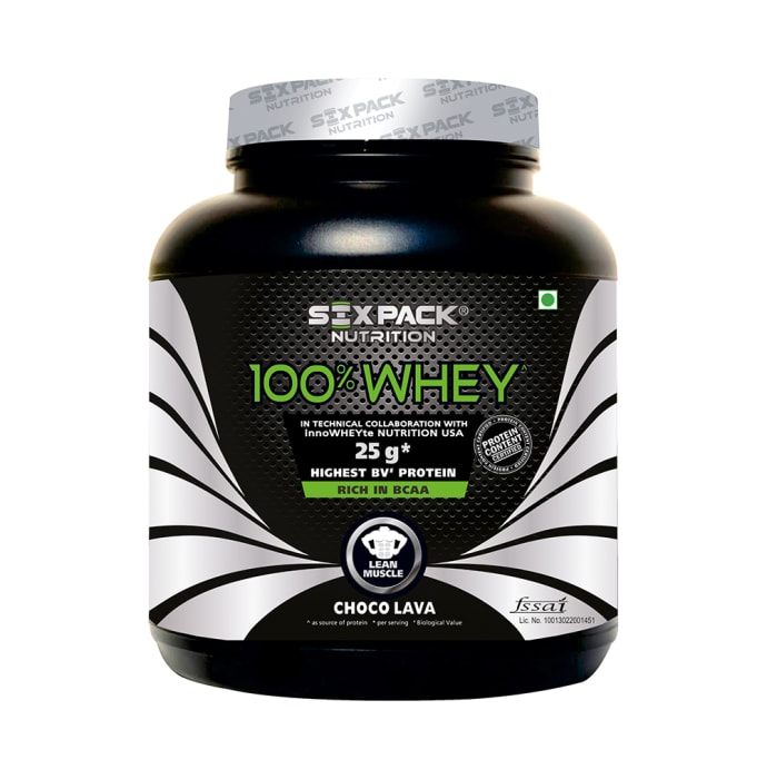 Sixpack Nutrition 100% Whey Protein Powder Choco Lava (2kg)