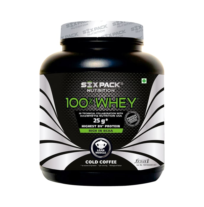 Sixpack Nutrition 100% Whey Protein Powder Cold Coffee (2kg)